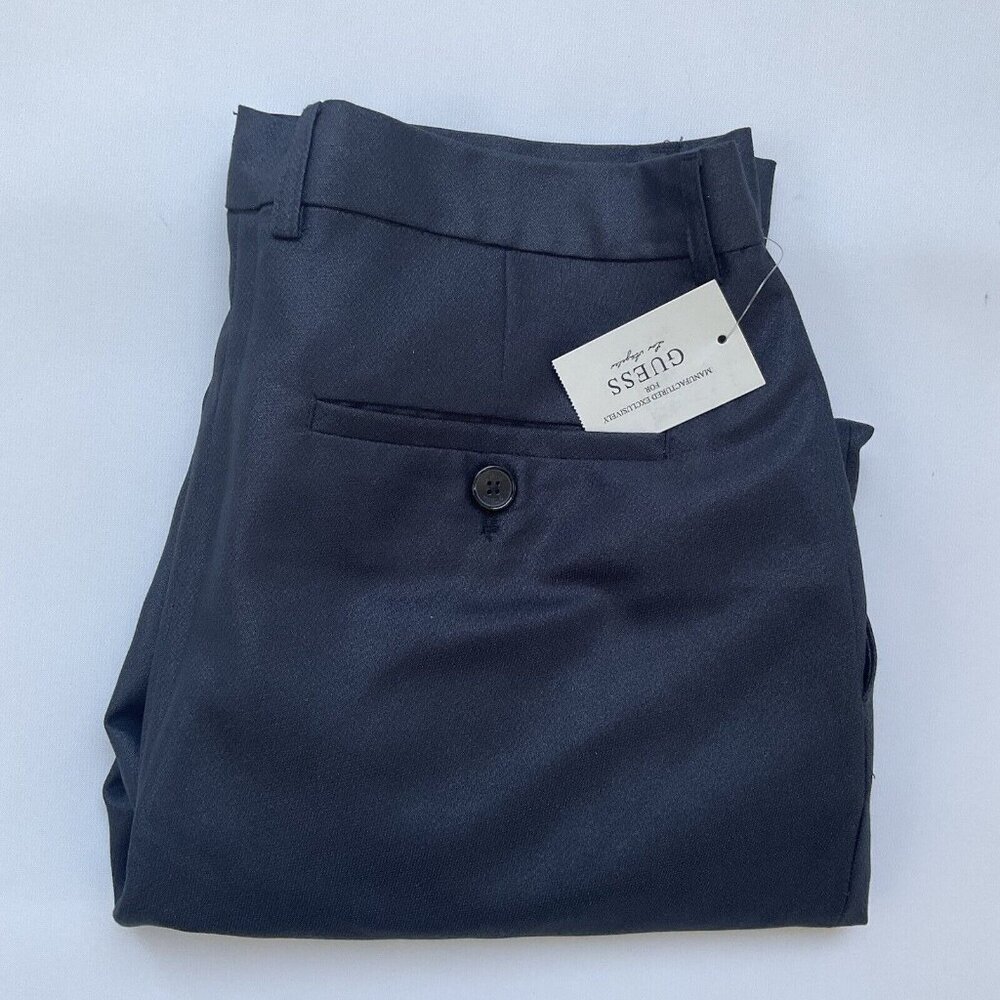 Guess Men’s Dress Pants Slim Blue Metallic Size 33